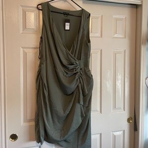 CITY CHIC Green Sleeveless Wrap Dress NEW W TAGS